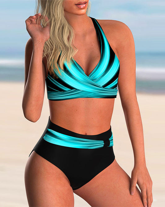 Emma | Bikini set with cross detail and print