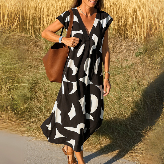 Valérie | Flowing dress with V-neck