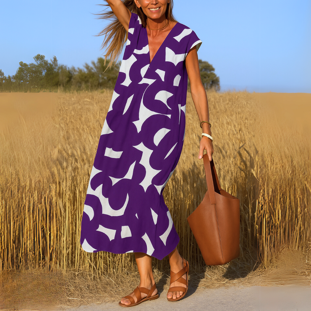 Valérie | Flowing dress with V-neck