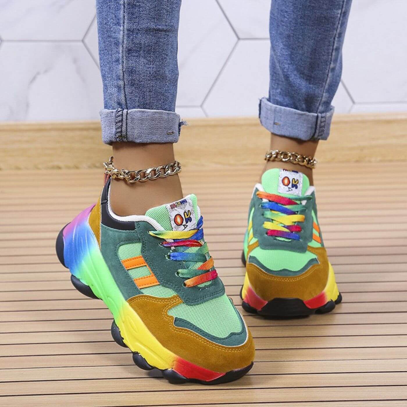 Aurora™ - Colorful Orthopedic Sneakers for Comfort and Style