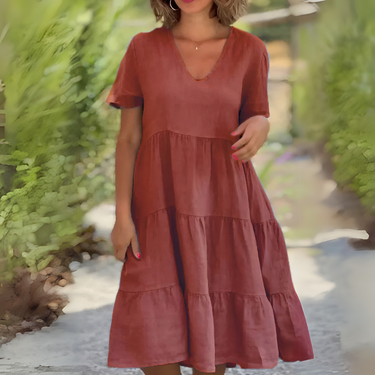 Luce | Flowing dress with V-neck