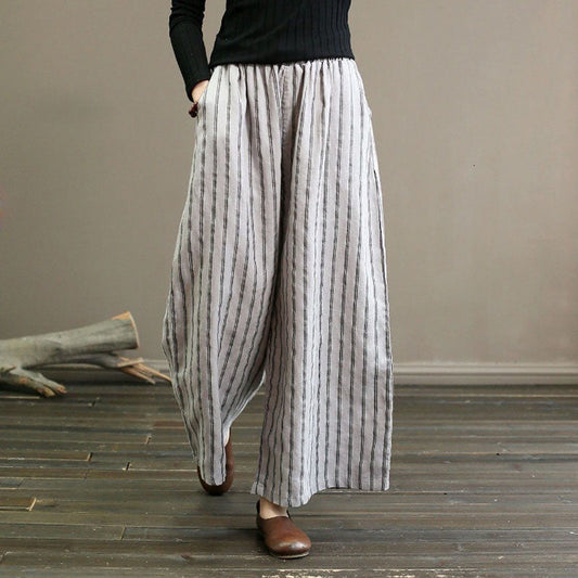 Seriva™ - Striped Flare Pants