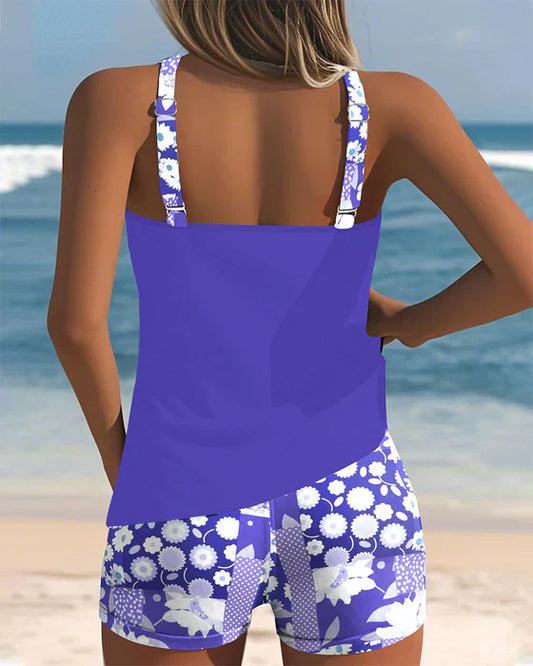 Yara – Sporty swimsuit with boxer shorts