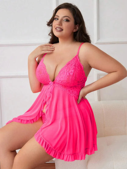 Ruby™ | Sheer Lace Babydoll Dress