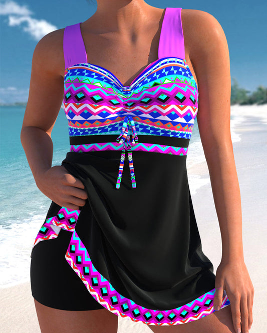 Eliza | Swimsuit with lace-up and waist accentuation, hides tummy