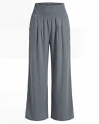 Mette | Women's High-Waisted Pleated Wide-Leg Pants