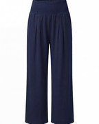 Mette | Women's High-Waisted Pleated Wide-Leg Pants