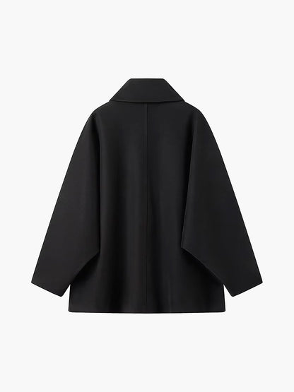 Solid Oversized Pocket Button Coat