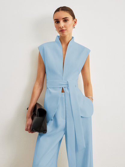 Belted Peplum Top
