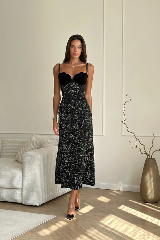 Selina™ | Polka Dot Midi Dress