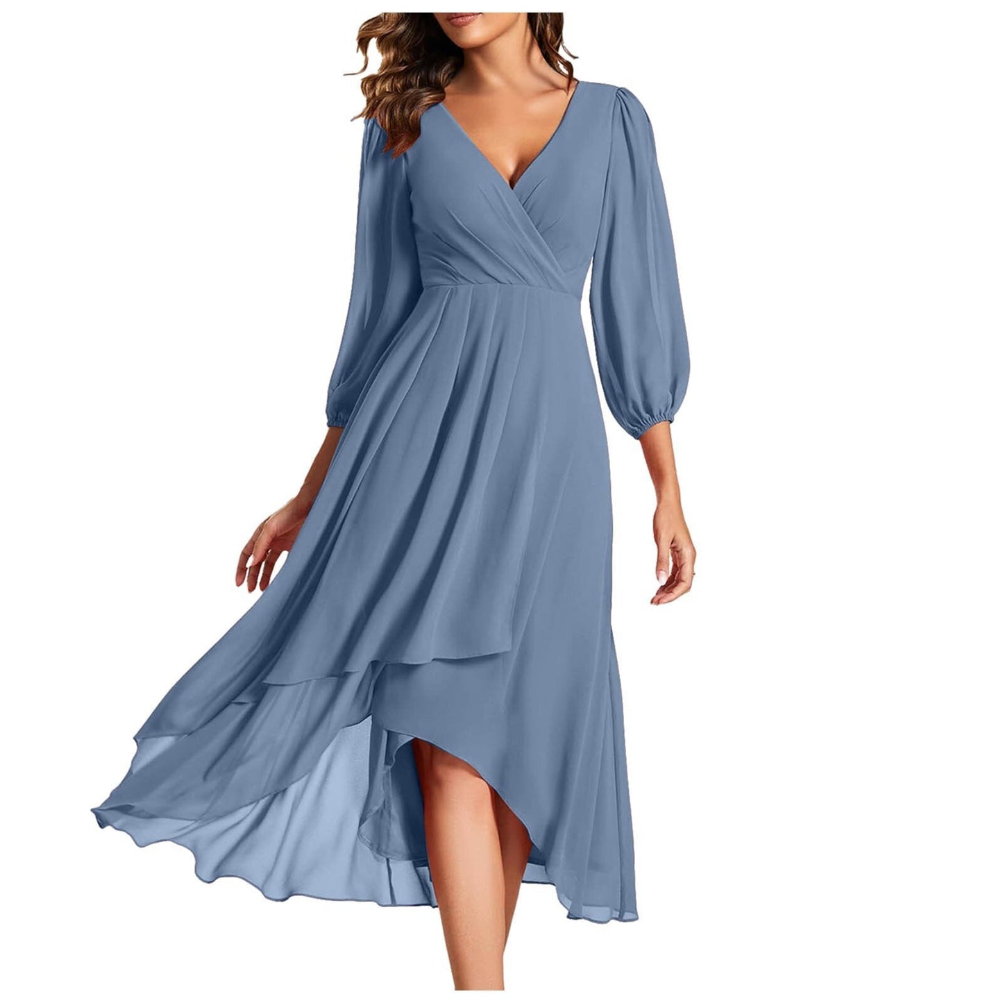 Linda – Elegant V-Neck Dress