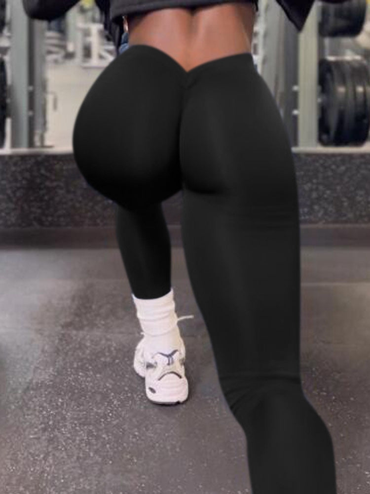 Velina Female Scrunch Bum Deep V Back Leggings