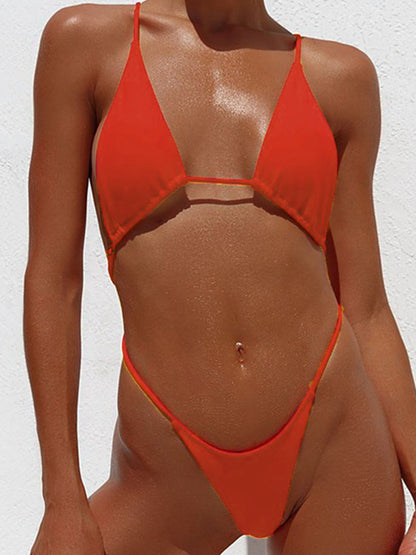 Glossy Adjustable Strap One Piece