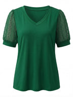 Thea | Women's V-Neck Puff Sleeve Top