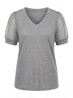 Thea | Women's V-Neck Puff Sleeve Top