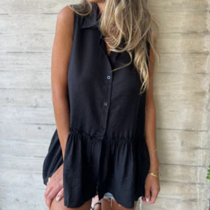 Letty™ - Ruffle Buttoned Top